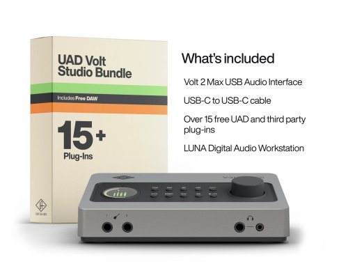 Universal Audio Volt 2 Max 10-in / 4-out USB Audio Interface with Onboard Tone Shaping and Compression