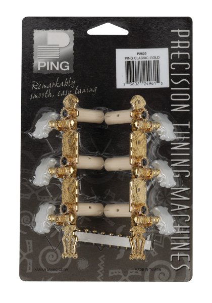 Ping P2623 Gold Lyra Plate Classic Machine Heads. Gold Worm Gear