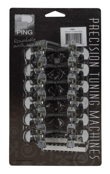 Ping P2671 Deluxe (12 String) Plate Machine Heads. 6-In-Line (2 Set)