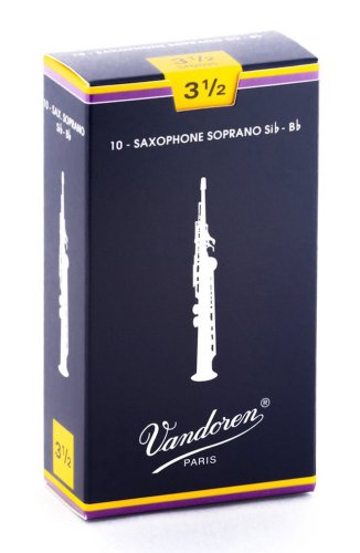 Vandoren SR2035 Soprano Saxophone Traditional Reeds Strength #3.5. (Box of 10)
