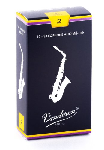 Vandoren SR212 Alto Saxophone Traditional Reeds Strength #2. (Box of 10)