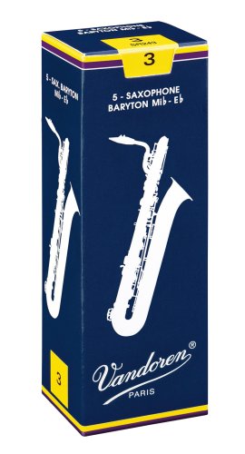 Vandoren SR243 Baritone Saxophone Traditional Reeds Strength #3. (Box of 5)