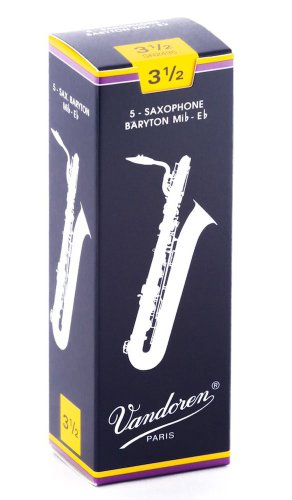 Vandoren SR2435 Baritone Saxophone Traditional Reeds Strength #3.5. (Box of 5)