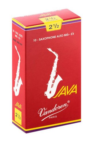 Vandoren SR2625R Alto Saxophone Java Red Reeds Strength #2.5. (Box of 10)