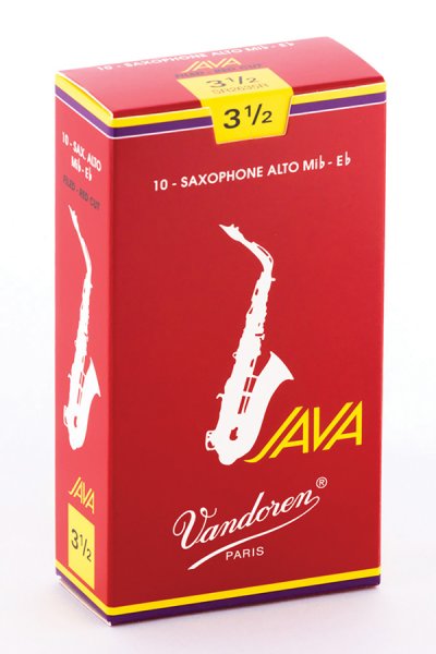 Vandoren SR2635R Alto Saxophone Java Red Reeds Strength #3.5. (Box of 10)