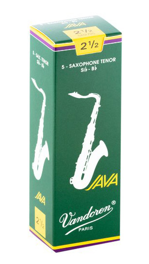 Vandoren SR2725 Tenor Saxophone Java Reeds Strength #2.5. (Box of 5)