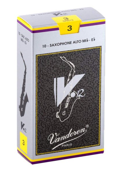Vandoren SR613 Alto Saxophone V.12 Reeds Strength #3. (Box of 10)