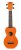 Mahalo MR1-OR Rainbow Soprano Ukulele. Orange