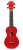 Mahalo MR1-RD Rainbow Soprano Ukulele. Red