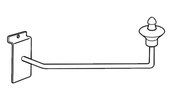 Ingles SA-701 Cymbal Arms With Locking Slatwall Plate. 12.5" Fits All Cymbals