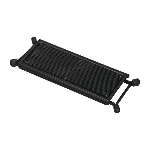 Stageline 7590 Guitar Foot Stool – Adjustable Height (4 Positions), Sturdy Metal Construction, Non-Slip Rubber Surface, Folds Flat for Easy Storage – Black