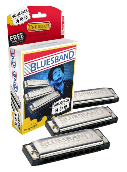 Hohner 3P1501BX Bluesband Value Pack