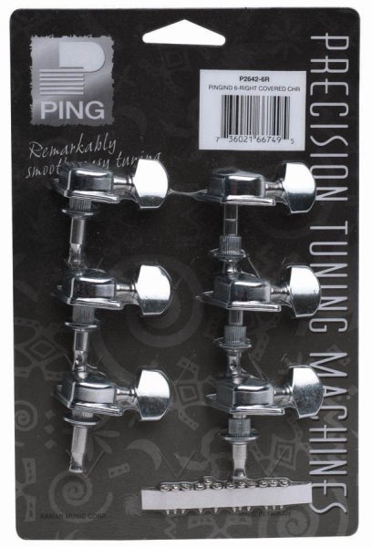 Ping P2642-6R Economy Covered Machine Heads. 6 RT Mini Button Chrome