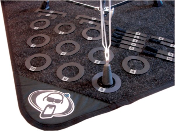 Protection Racket 9022-01 Drum Mat Rug Carpet Stage Setup. Numbered Markers