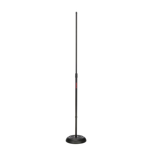 Stageline MS603B Microphone Stand – Round Base, Adjustable Height 33.5″–61″, Heavy-Duty Metal Construction, 9.8″ Base Diameter, 8 lbs – Black