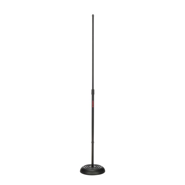 Stageline MS603B Microphone Stand – Round Base, Adjustable Height 33.5″–61″, Heavy-Duty Metal Construction, 9.8″ Base Diameter, 8 lbs – Black