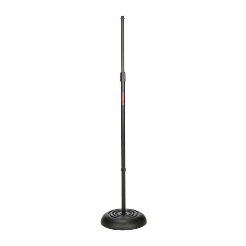 Stageline MS603B Microphone Stand – Round Base, Adjustable Height 33.5″–61″, Heavy-Duty Metal Construction, 9.8″ Base Diameter, 8 lbs – Black