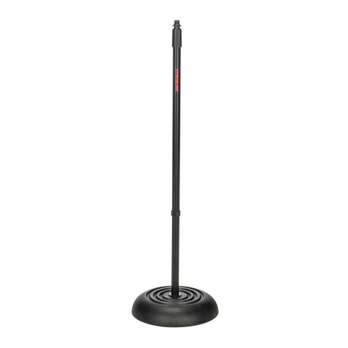 Stageline MS603B Microphone Stand – Round Base, Adjustable Height 33.5″–61″, Heavy-Duty Metal Construction, 9.8″ Base Diameter, 8 lbs – Black