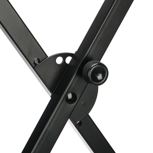 Stageline KS25Q Keyboard Stand – Adjustable Height 25.8″–38.8″ (5 Positions), Heavy-Duty Single X-Style Frame, Quick-Adjust System, 5.9 lbs – Black