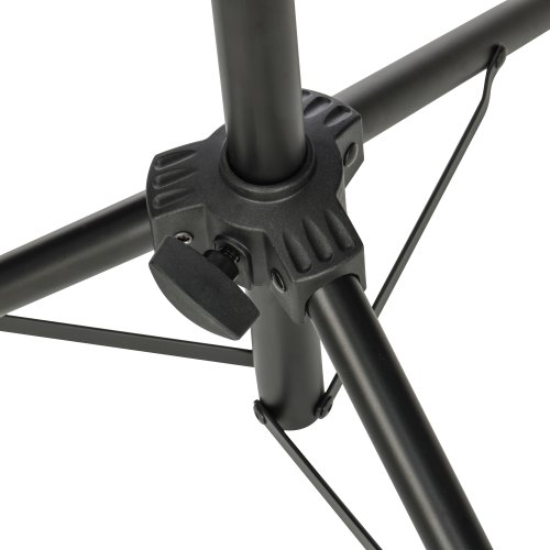 Stageline MS5 Music Stand – Adjustable Height 24.4″–44″, Large Bookplate 19.5″ x 13.6″ x 2″, Tripod Base Spread 22.8″ x 19.7″, Heavy-Duty Steel, 5.8 lbs – Black