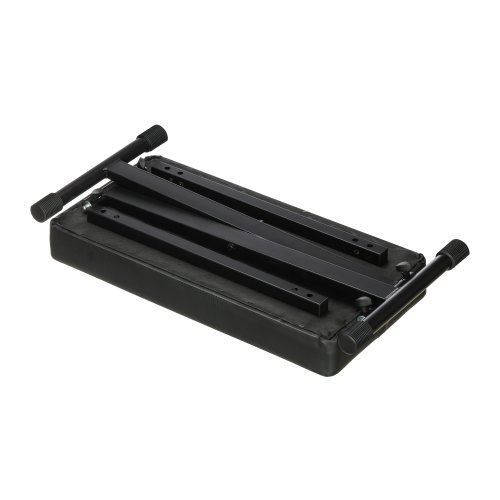 Stageline KB51 Keyboard Bench – Heavy-Duty X-Style Frame, Extra-Thick Padded Seat, Adjustable Height (18″–22″), Folds Flat for Easy Storage – Black