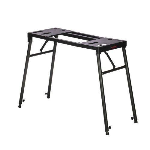 Stageline KS11 Keyboard Stand – Heavy-Duty Platform Style, Adjustable Height, Non-Slip Rubber Caps – Black