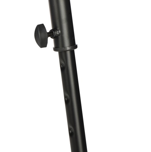 Stageline KS11 Keyboard Stand – Heavy-Duty Platform Style, Adjustable Height, Non-Slip Rubber Caps – Black