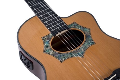 Oscar Schmidt OH30SCE Acoustic Electric Requinto w/Bag. Natural