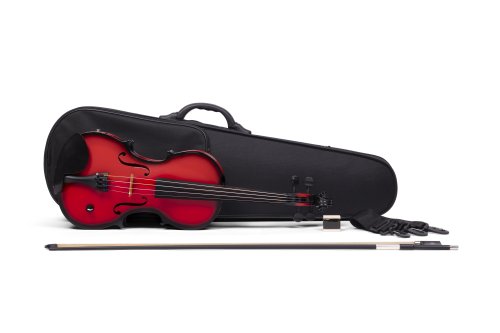 Barcus Berry BAR-AEVR Vibrato-AE Series Acoustic Electric Violin. Red Berry